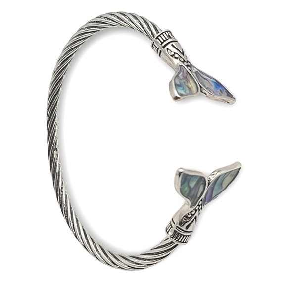 2/$30 Fishtail 🐟 Mermaid 🧜♀️ Whale 🐳 Tail Adjustable Cuff Bracelet L👀K New - Picture 3 of 6